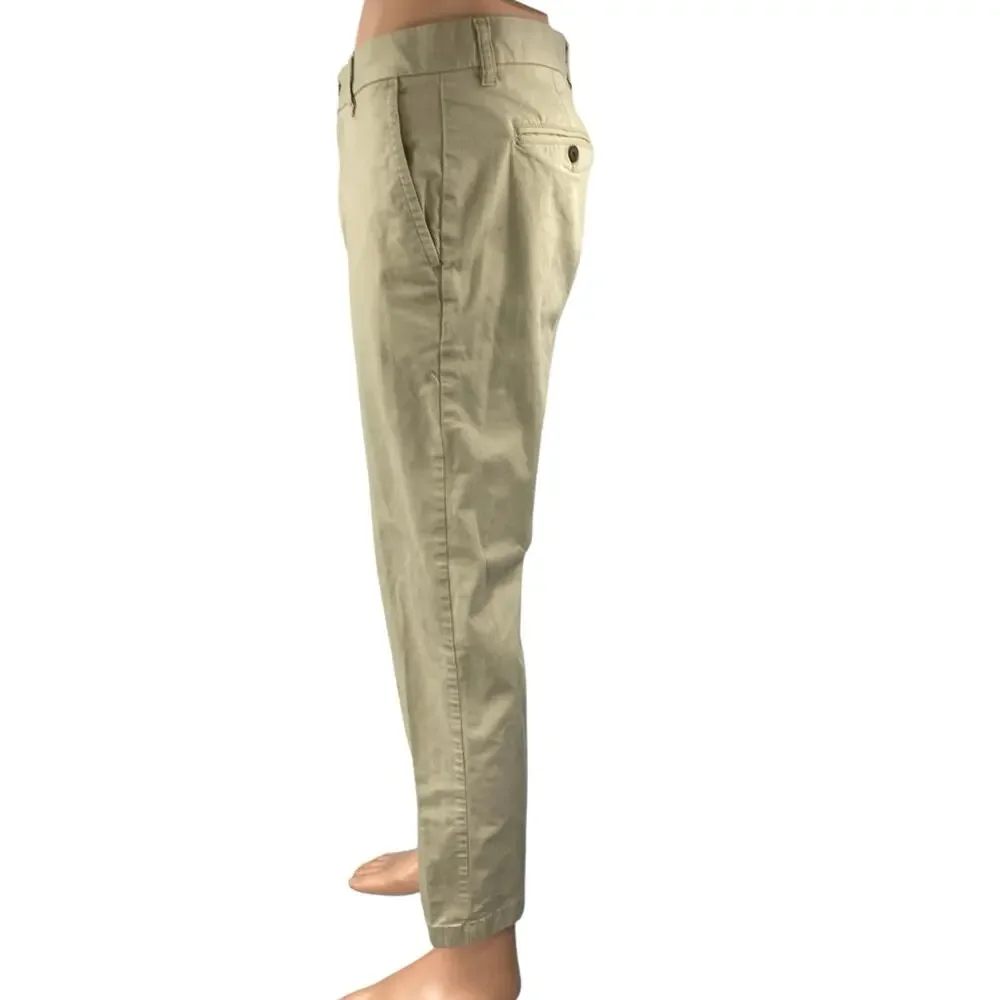 Tommy Hilfiger Men's Beige Straight Leg Mid Rise Chino Trousers Dress Pants 32